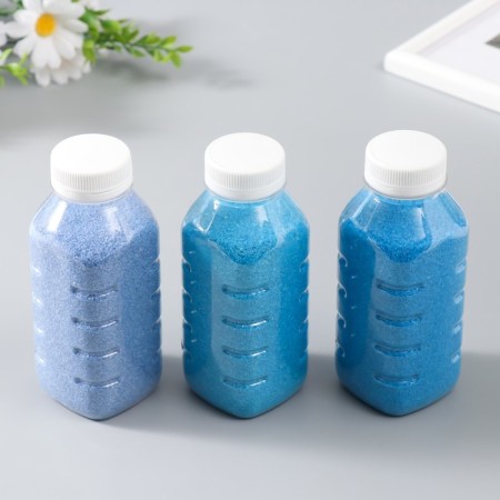 Color sand in bottles "Blue" 500 grams mix