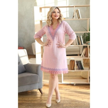 Women's dress, size 56, pink color-8
