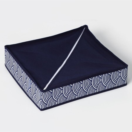 Organizer for storing linen of the Dolyan "Wave", 7 departments, 34 × 30 × 8 cm, blue color-4