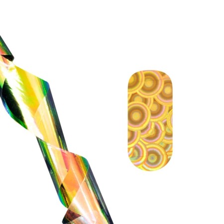Foil translated for casting in the Pole Bank, gold circles