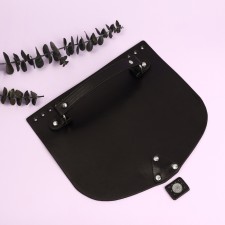 Clap for a bag, with a handle, on a magnetic button, 23 × 21 cm, black/silver color