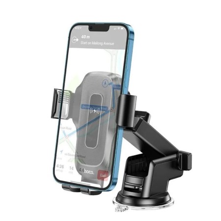 HOCO HW3 car holder, wireless charging, 15 watts, for 4.5-7.0 inches, black-5