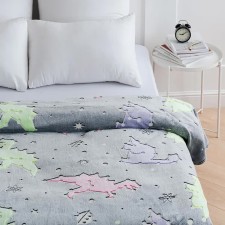 Plaid luminous free house dinosaurs 100x150cm, Aerosoft 190GM, PE100%