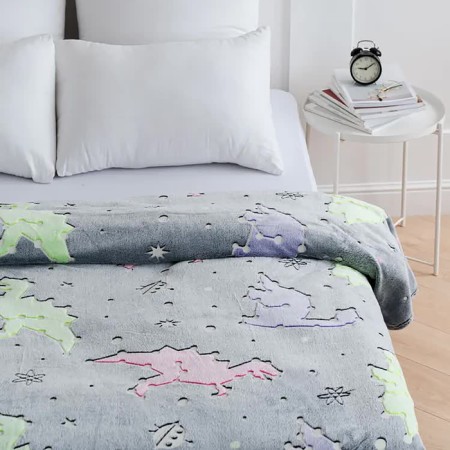 Plaid luminous free house dinosaurs 100x150cm, Aerosoft 190GM, PE100%