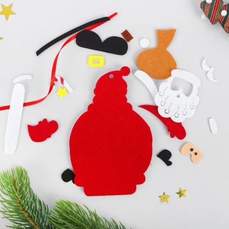 Set for creativity - create a Christmas tree decoration from the felt "Grandfather Frost"-1