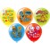 Latex ball 12 ““ With DR! Robots! ”, Pastel, 1-sided, 5 designs, set 25 pcs., Mix