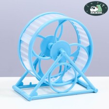 Wheel on a stand for rodents, wheel diameter 12.5 cm, 14 x 3 x 9 cm, blue