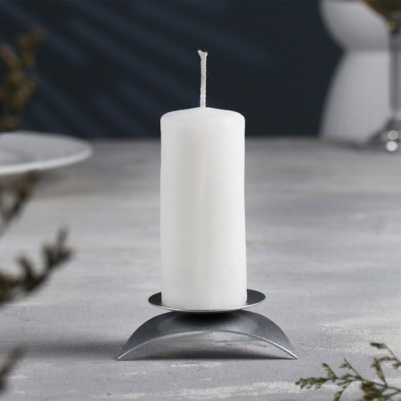 Climber "Asterisk" Metal for one candle, 9x3.5 cm, silver
