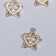 Decor for creativity Metal "Heart intertwined with a star" Rhinas 1.8x1.9 cm