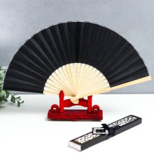 Fan bamboo, textiles h = 21 cm 