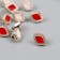 Button plastic for creativity "rhombus with a edging" set of 12 pcs mix 1.3x1x0.7 cm