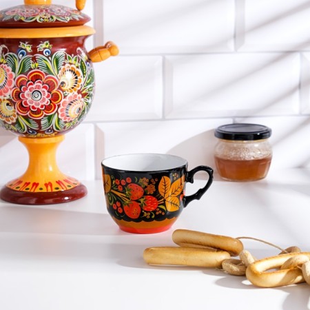 Tea couple, 250ml., Khokhloma-4
