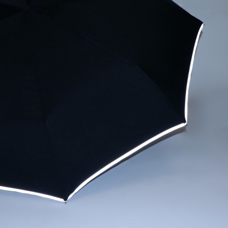 Automatic “plain” umbrella, with a reflective boot, 3 addition, 8 spokes, r = 46/55 cm, d = 110 cm, black color is black-2
