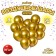 Latex ball 9 "Chrome", metal, set of 50 pcs., Golden color
