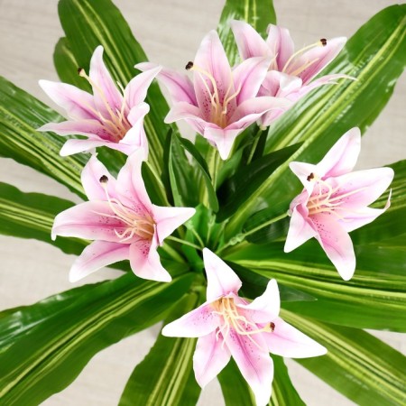 Artificial bush "with flower" 90 cm, mix-4