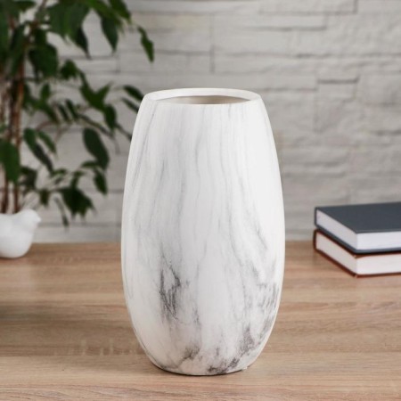 VAZ Coramics Table "Faceless" marble, 10x13x24 cm, white-2