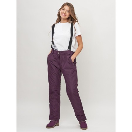 Ski-loving pants, size 56, dark purple color-4