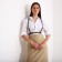 Partois on buckles, khaki color