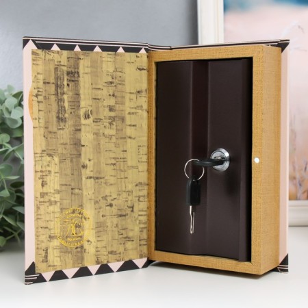 Safe-book wood to the leatherette "Geometry. Leo" 21x13x5 cm-2