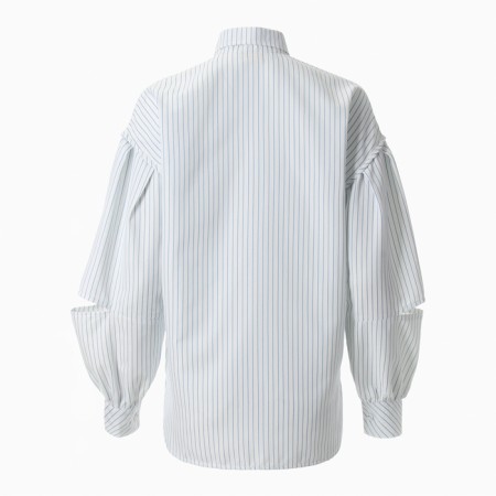 Women's blouse in strip minku: casual collection color white, rr 44-8