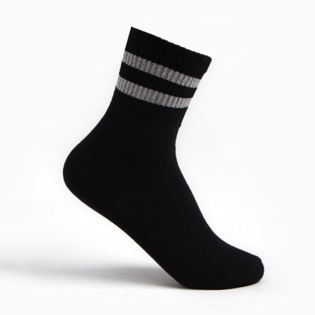 Women's socks, white/gray strip, size 36-39