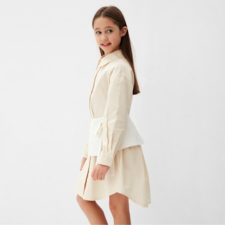 Юбка(баска) для девочки MINAKU: PartyDress, цвет белый, рост 152 см-7