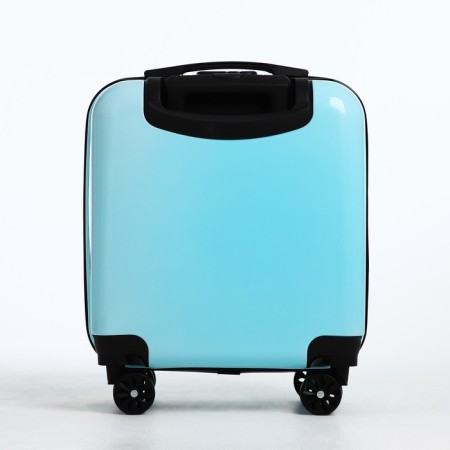 Small 18 suitcase, lightning department, 4 wheels, blue color-3