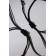 Bracelets "Demetrons" Sun and Moon, Black color with silver, 8 cm