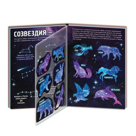 A book with transparent pages “What do we know about space”, 30 p.-3