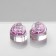 Earrings plastic "Caramel" heart confetti, pink color