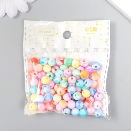 Beads for creativity plastic "Divorces" Color set 20 grams 0.8x0.8x0.8 cm-4