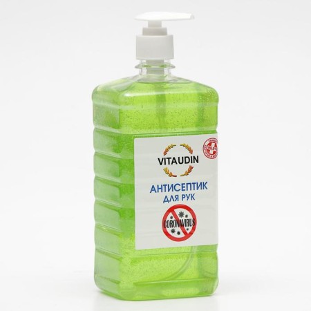 Vita Udin hand antiseptic with an antibacterial effect, with a dispenser, gel, 1 liter