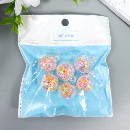Suspension for creativity plastic "ball - circles" 2.5x2 cm-2