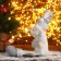Soft toy "Santa Claus in a hat with circles-long legs" 15x45 cm, silver-white