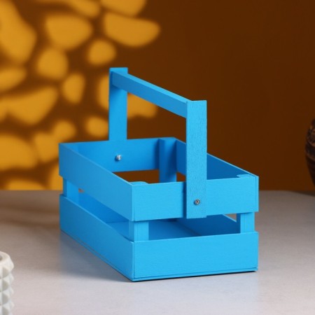 Wooden Kashpo 24.5 × 13.5 × 9 cm "Two Light", two -string, blue giving beautifully-1