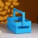 Wooden Kashpo 24.5 × 13.5 × 9 cm "Two Light", two -string, blue giving beautifully