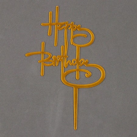 Topper "Happy Birthday", Color Gold-4