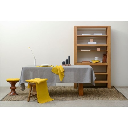 Gray -erased linen tablecloth Essential, size 170x170 cm-5
