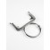 Farmire is sewn, 12.5 × 7.5 cm, with a handle d = 7.5 × 9 cm, silver color