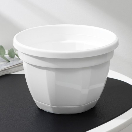Pot with the pallet "Nick", 1.5 l, the color is white-1