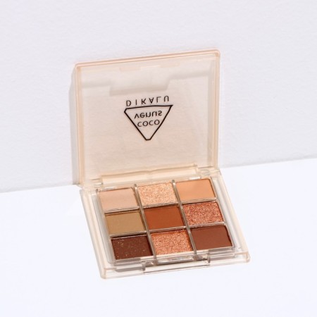 Palette of eyelid shadows with shimmer, 9 colors-2