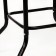 Set of garden furniture: square table and 2 black chairs