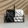 Ceramic set for spices on the metal stand “Line”, 2 pcs, the color is white-black