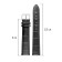 Watch strap, male, 20 mm, harness 75 mm, larynx 115 mm, genuine leather, black