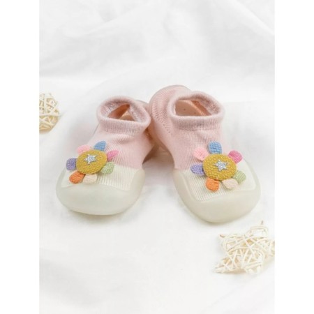 Boots-knees children's first STEP Pure Toys with a breathing sole, size 24, pink color-1