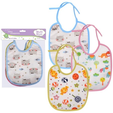 Set of bibs, 3 pcs, from 3 months