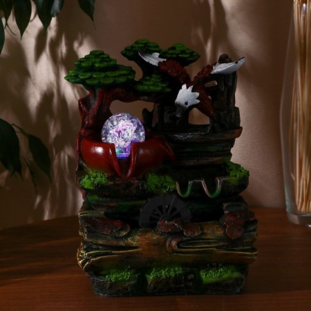 Fountain "Eagle at the mill under the tree" 20x14x27 cm (with backlight)-2