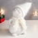 Souvenir Polystone "Business Snowman in a white scarf, Mishura cap" 23x13x16 cm