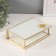Casket Glass with a metal frame "Lotus" Transparent white 16x24x7 cm