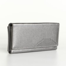 Women's wallet on magnets, silver color